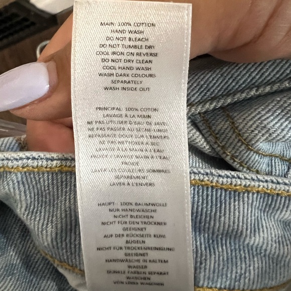 Nastygal Light Blue Denim with Silver Button Size 4 - Picture 7 of 7